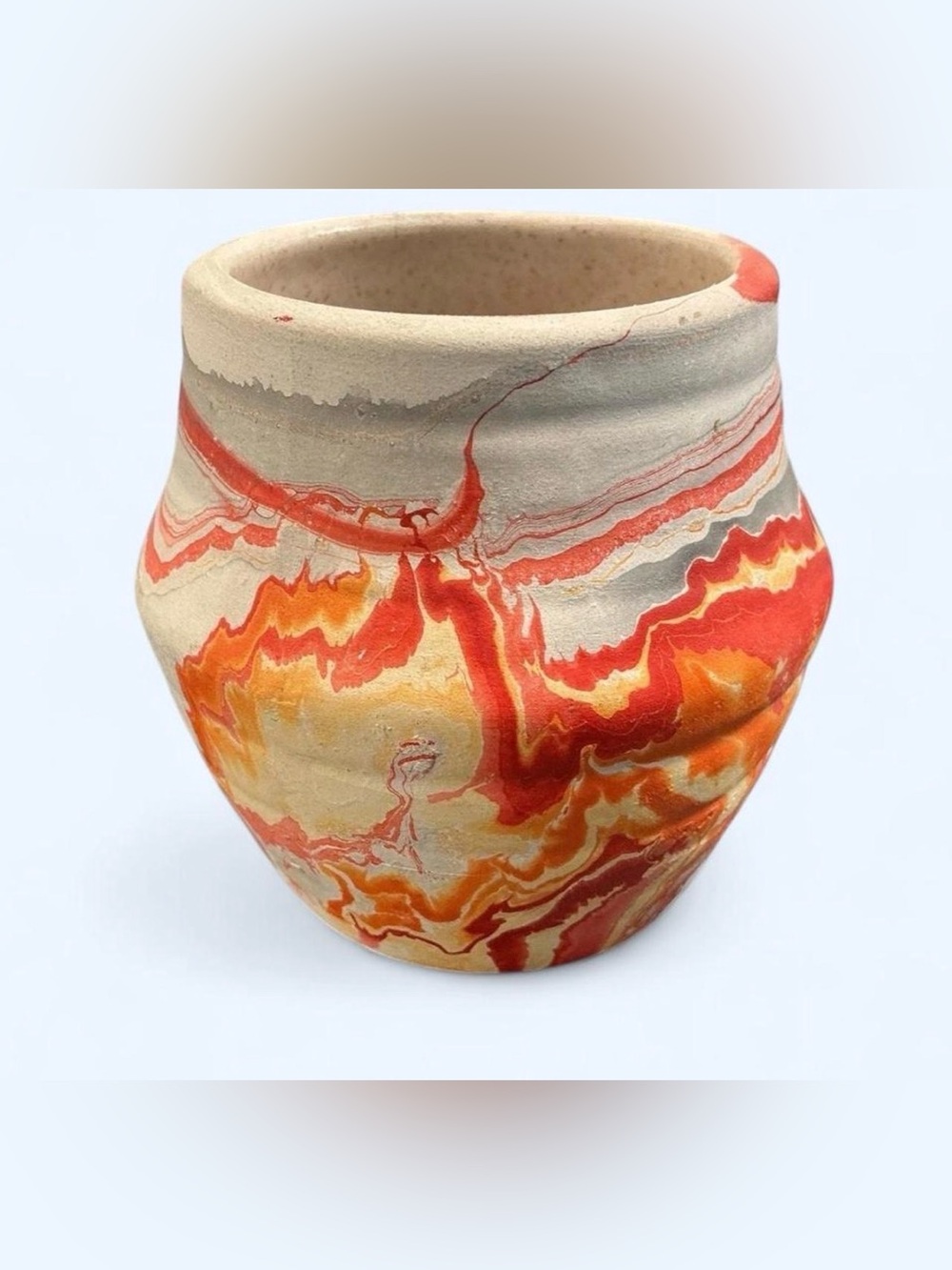 Nemadji Minnesota Vintage Marbled Reds Vase